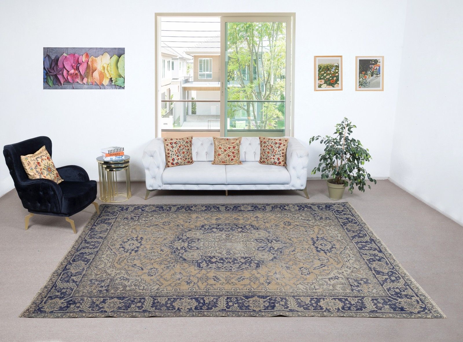 8.5x11.5 Ft One Of A Kind Vintage Handmade Rug For Farmhouse, Country Home Decor photo furniture