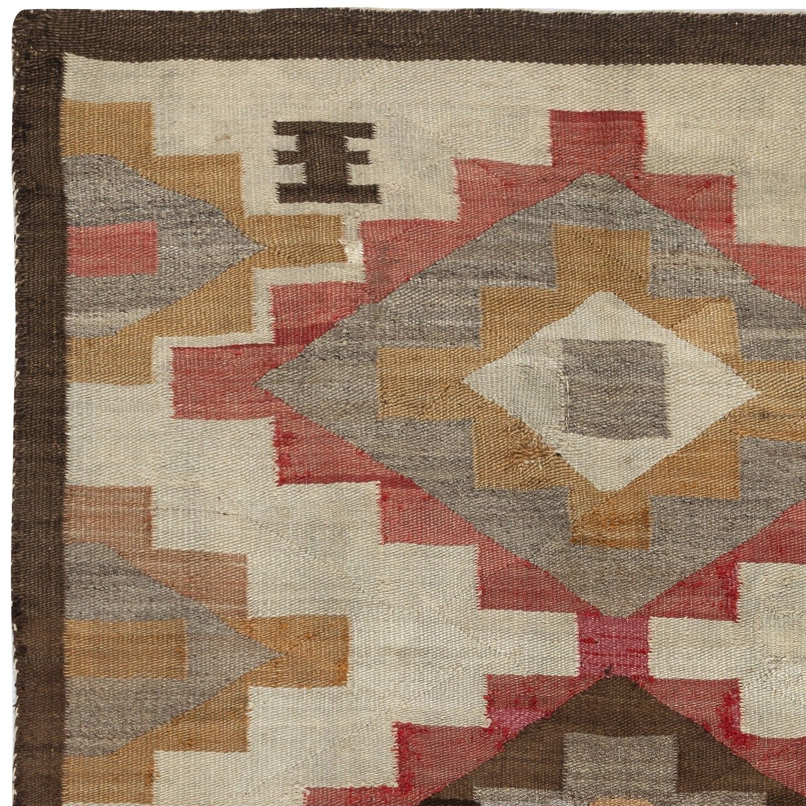 5x7 Ft Midcentury Navajo Rug, Crystal Style, Natural & Earth Tones, Ca 1940–1955 photo 3561.0