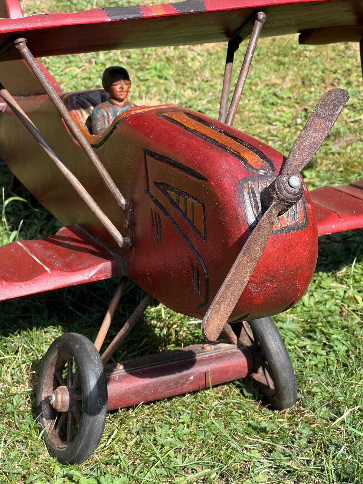 Francesco Baracca Spad S XIII. Italy. Red Baron. 1940’s. Original Hand Painted. photo Home Decor