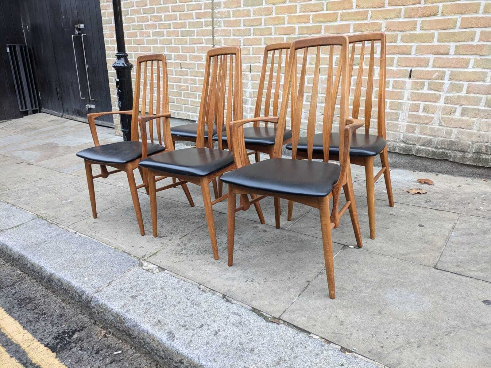 Mid Century Danish Teak Dining Chairs Designed Niels Koefoed Set Of 6 photo 950.0
