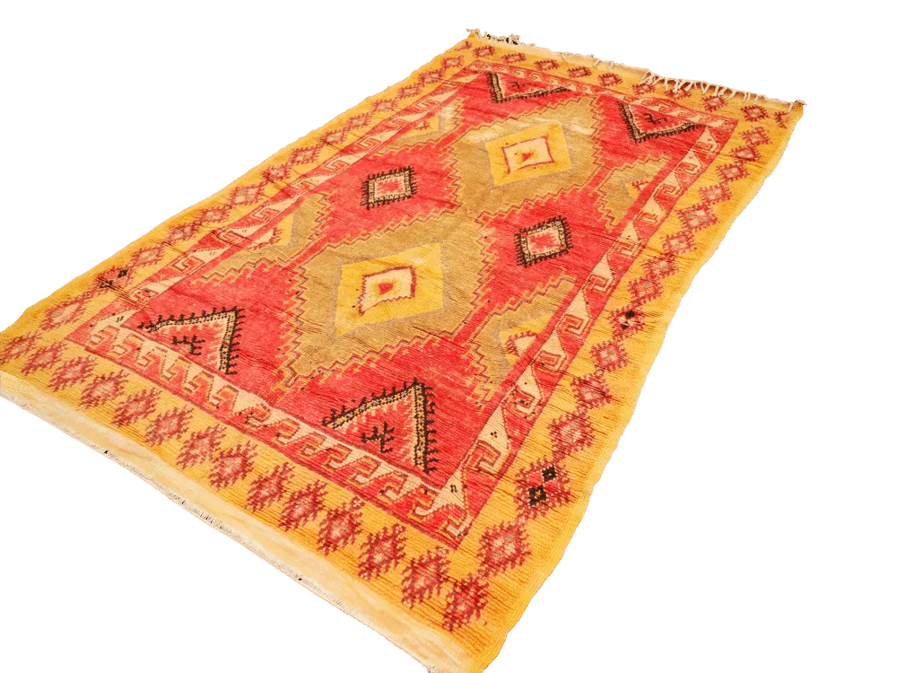 R307 No Custom Fee. Antique Handmade Moroccan Rug 100% Wool 245×145 Cm photo furniture
