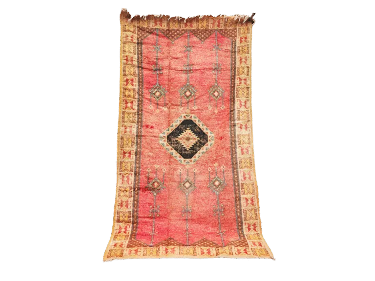 R306 . No Custom Fee. Antique Handmade Moroccan Rug 100% Wool 240×160