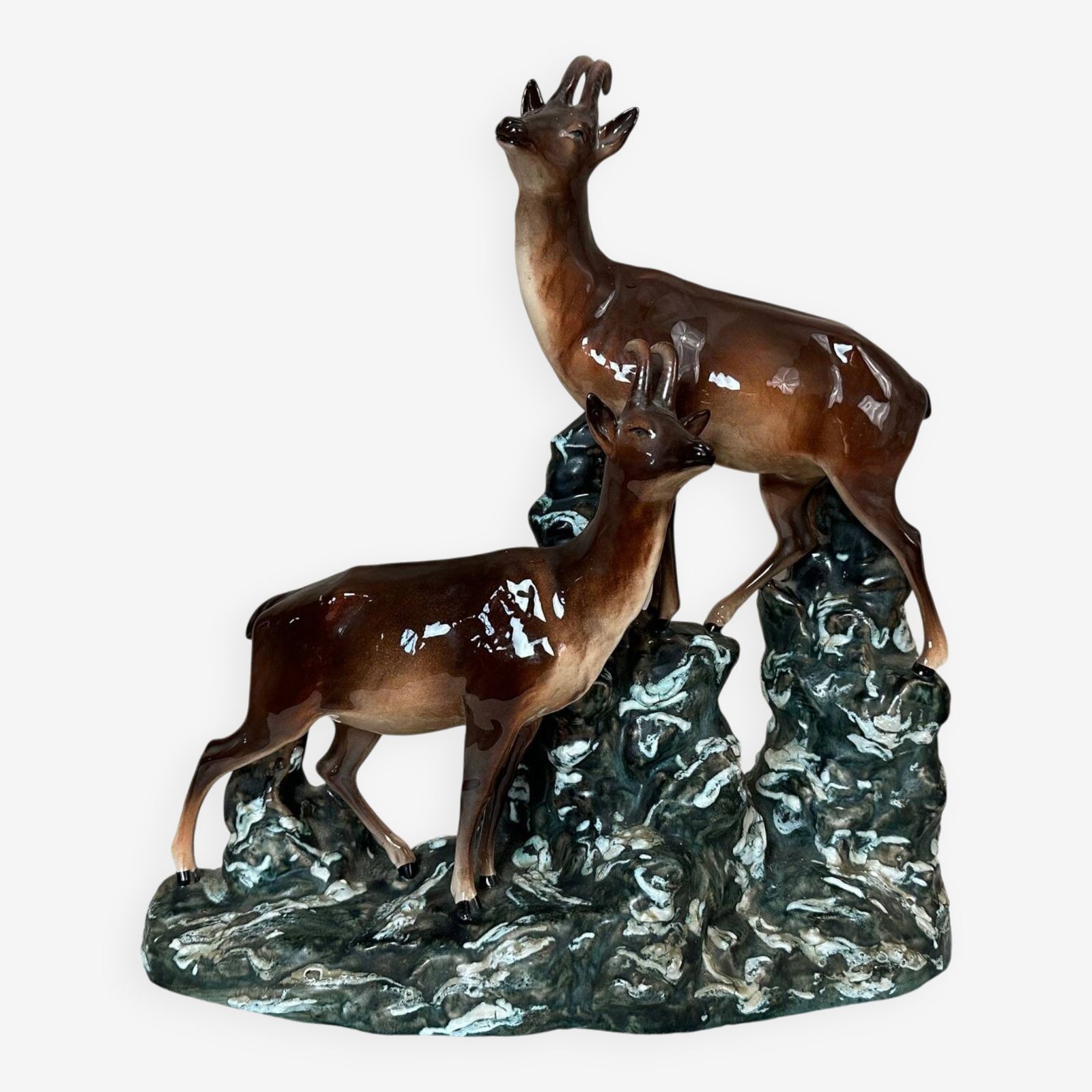 Ceramic Chamois Statue