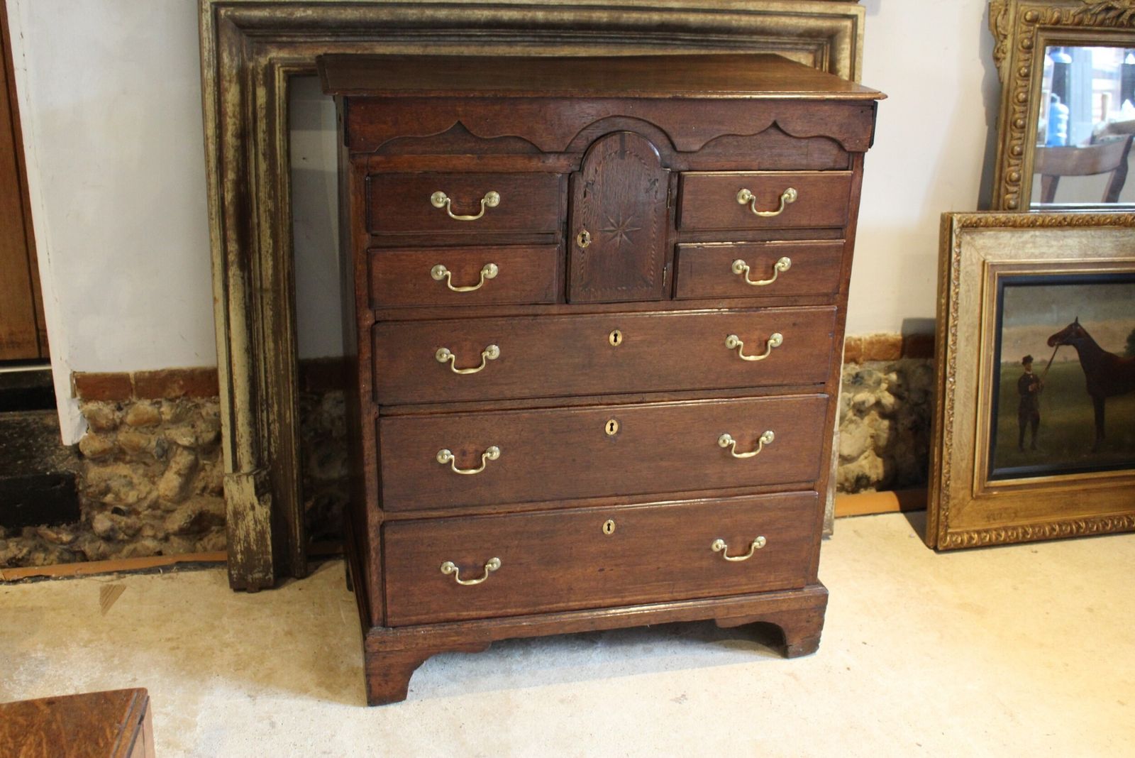 Chest Of Drawers Rare 18th Century Norfolk Chest Oak C1780 photo for sale