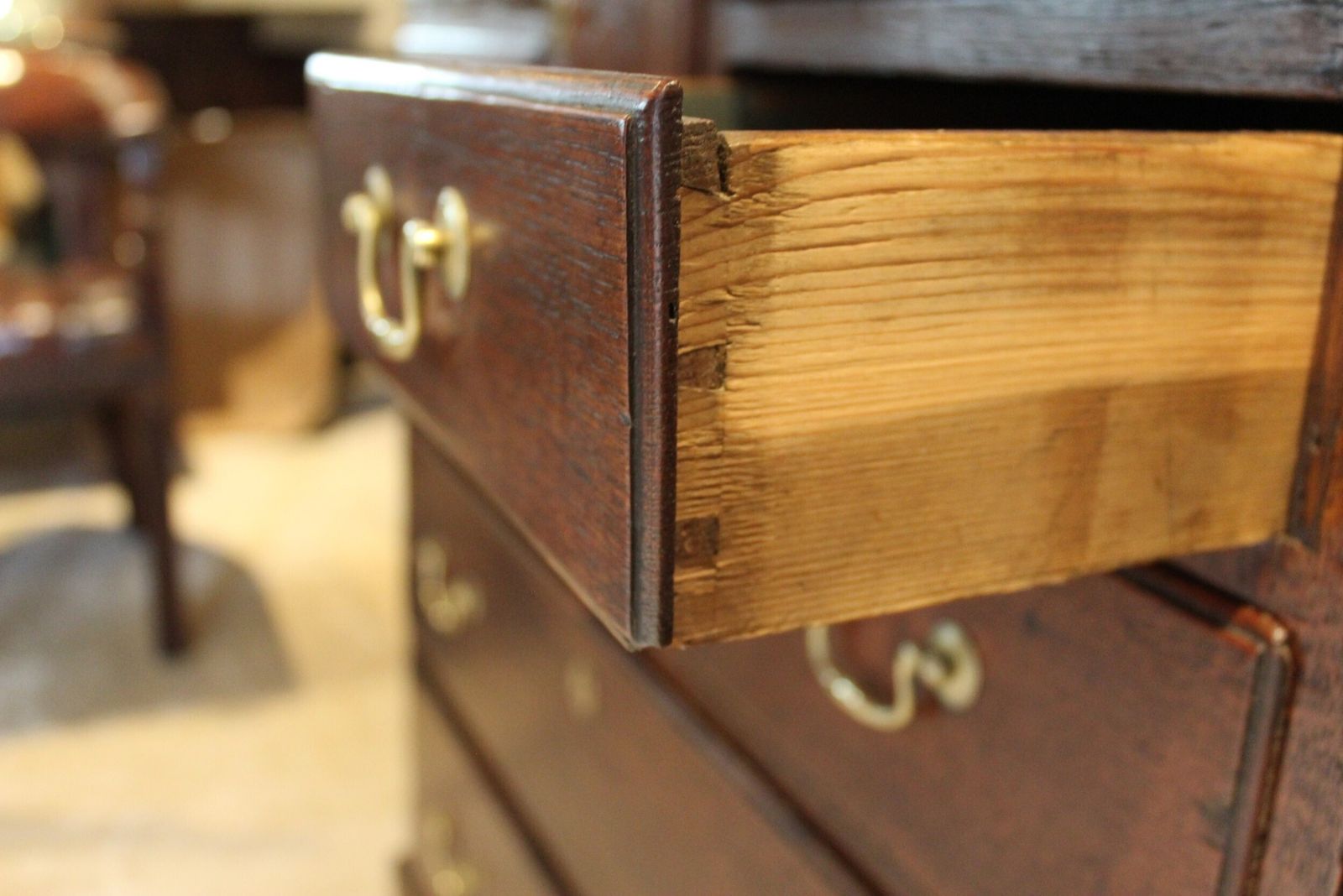 Chest Of Drawers Rare 18th Century Norfolk Chest Oak C1780 photo 1250.0