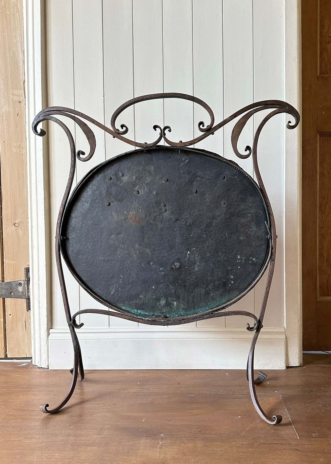 Neoclassical Fire Screen, 1800s photo vintage