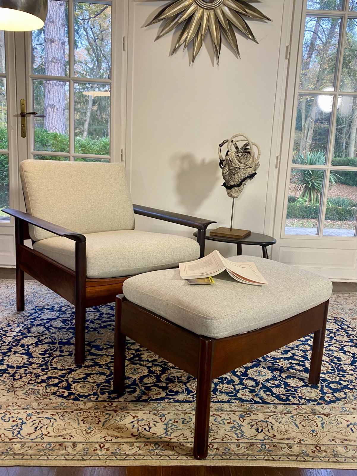 Armchair & Ottoman Hans Olsen – Vatne Møbler Denmark, 1960 Rosewood photo for sale