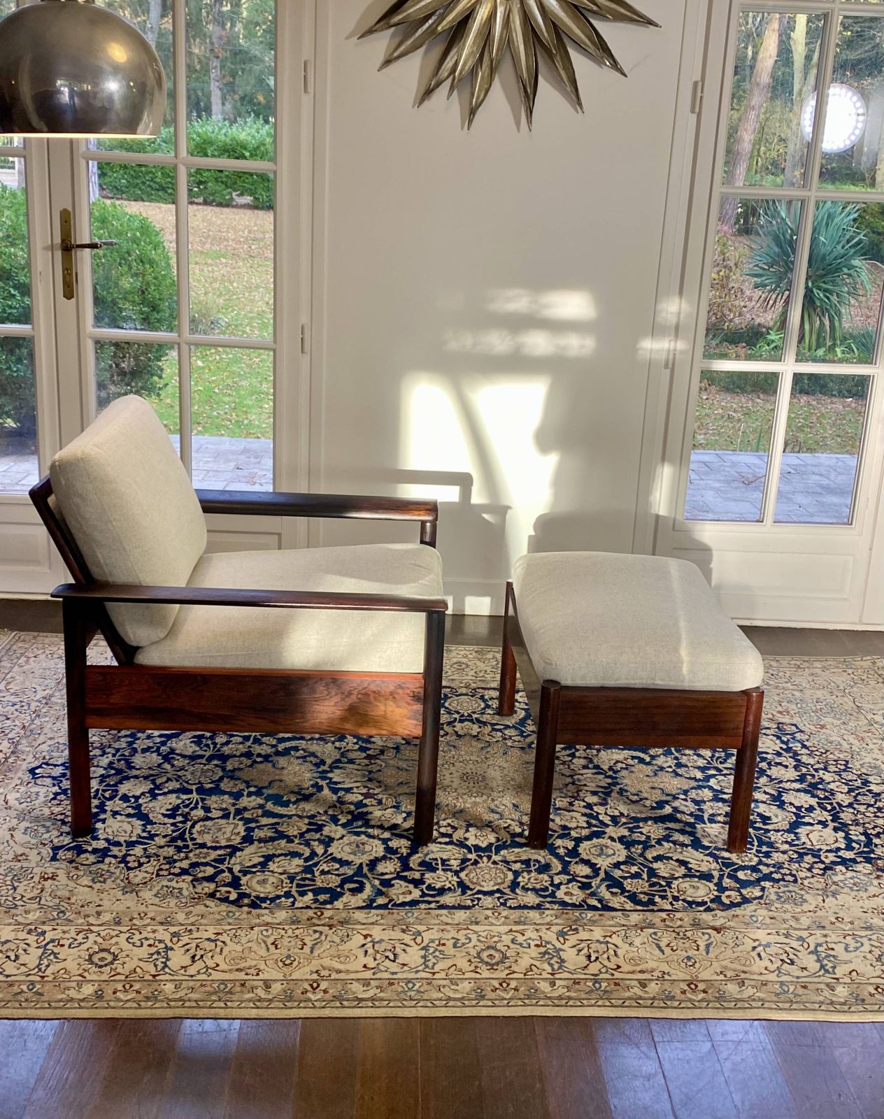 photo for sale Armchair & Ottoman Hans Olsen – Vatne Møbler Denmark, 1960 Rosewood