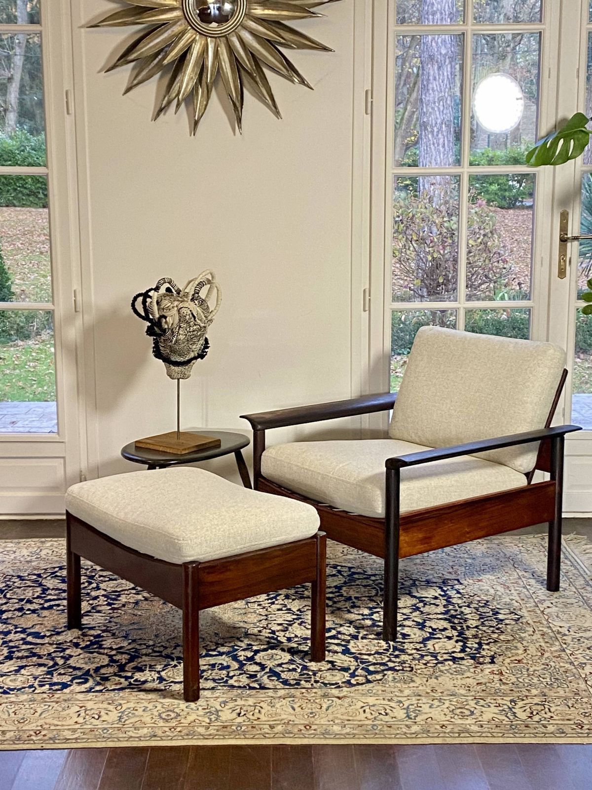 photo vinterior Armchair & Ottoman Hans Olsen – Vatne Møbler Denmark, 1960 Rosewood