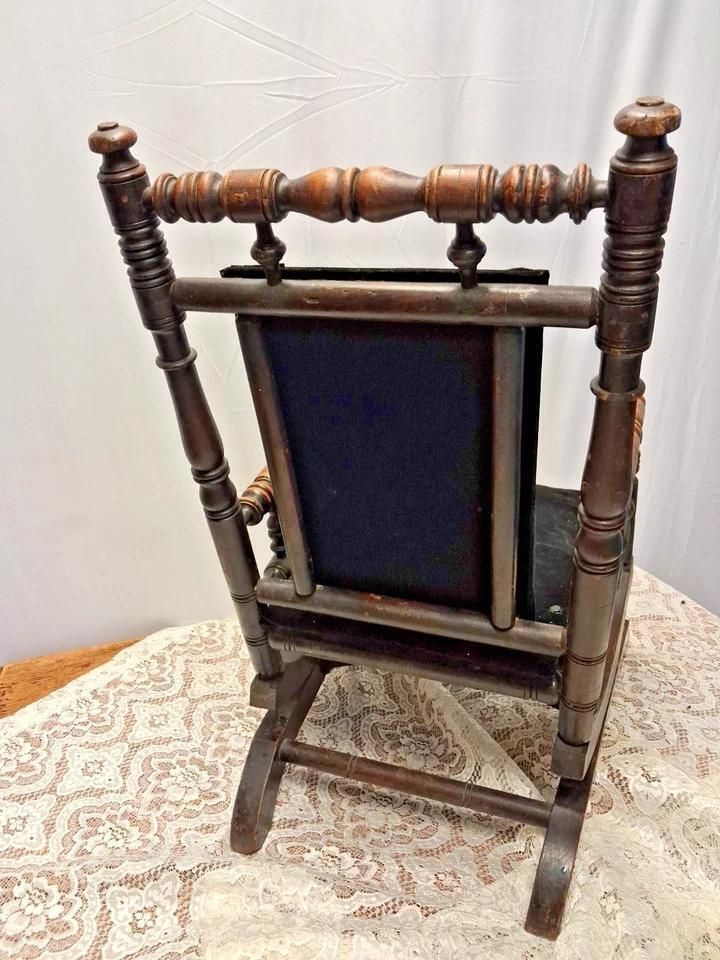 Antique Rustic Childs American Gothic Style Rocking Chair photo Furniture