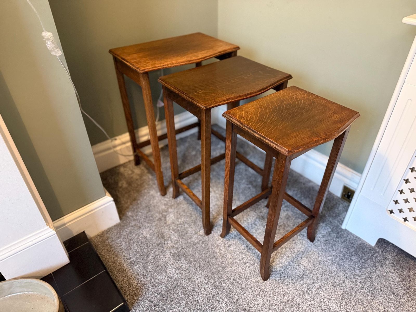 Antique Vintage Nest Of Tables, Plant Stand, Side Table, Coffee Table, Occasional Table photo for sale