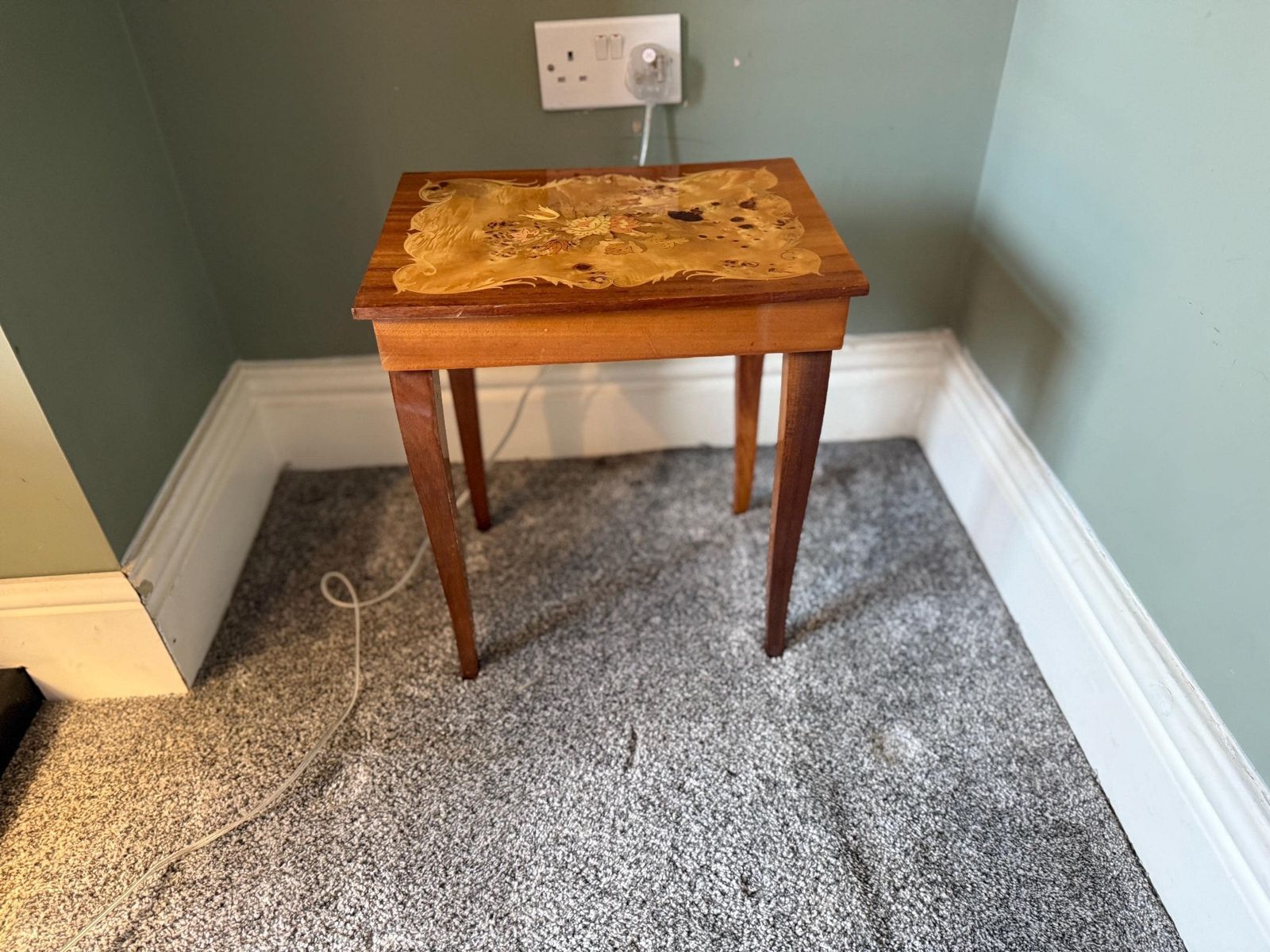 photo buy Musical Marquetry Side Table, Sewing Table,Plant Stand, Occasional Table