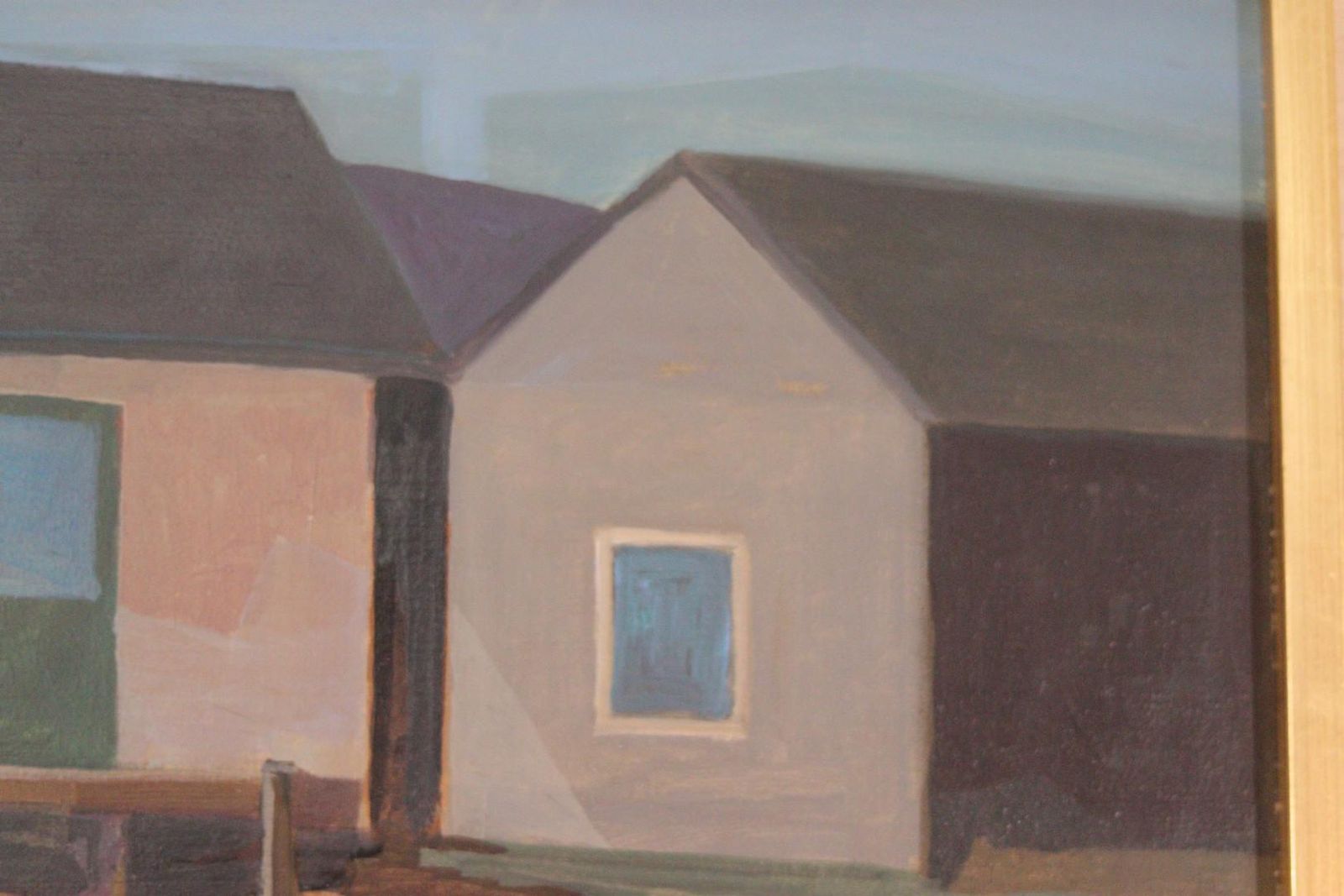 Original Swedish Oil On Panel – “Grötviks Sjöbodar, Söndrum” By Ragnar Ring – Signed & Framed – 37 × 67 Cm (14.6" × 26.4") photo Art