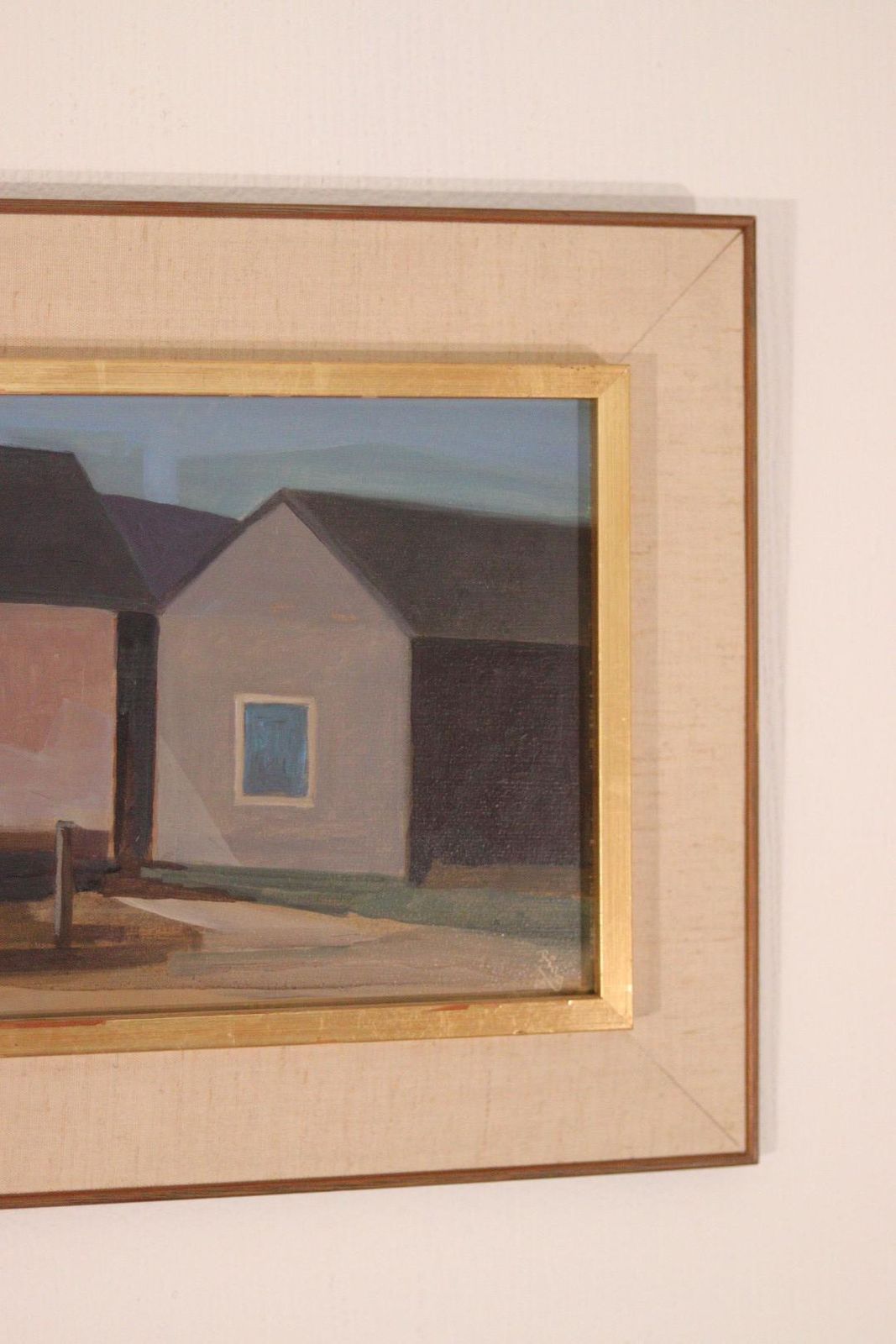 Original Swedish Oil On Panel – “Grötviks Sjöbodar, Söndrum” By Ragnar Ring – Signed & Framed – 37 × 67 Cm (14.6" × 26.4") photo buy