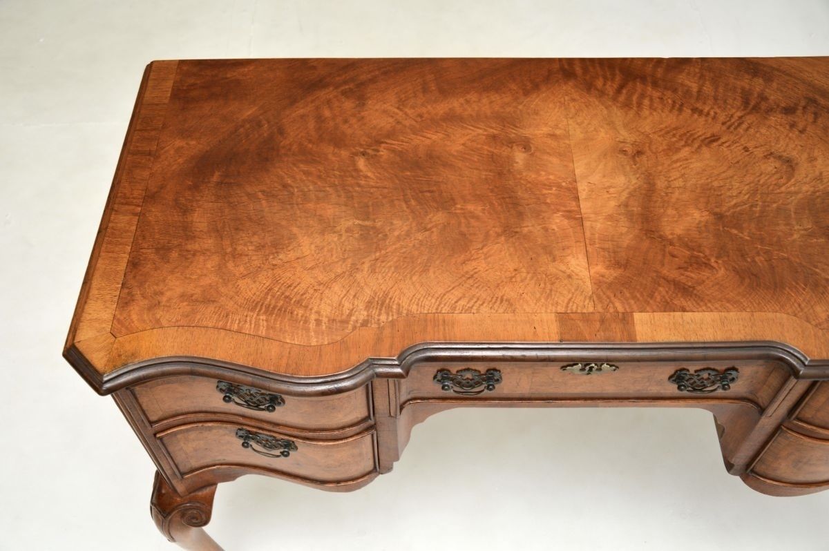 Antique Figured Walnut Queen Anne Style Desk photo 1034.0
