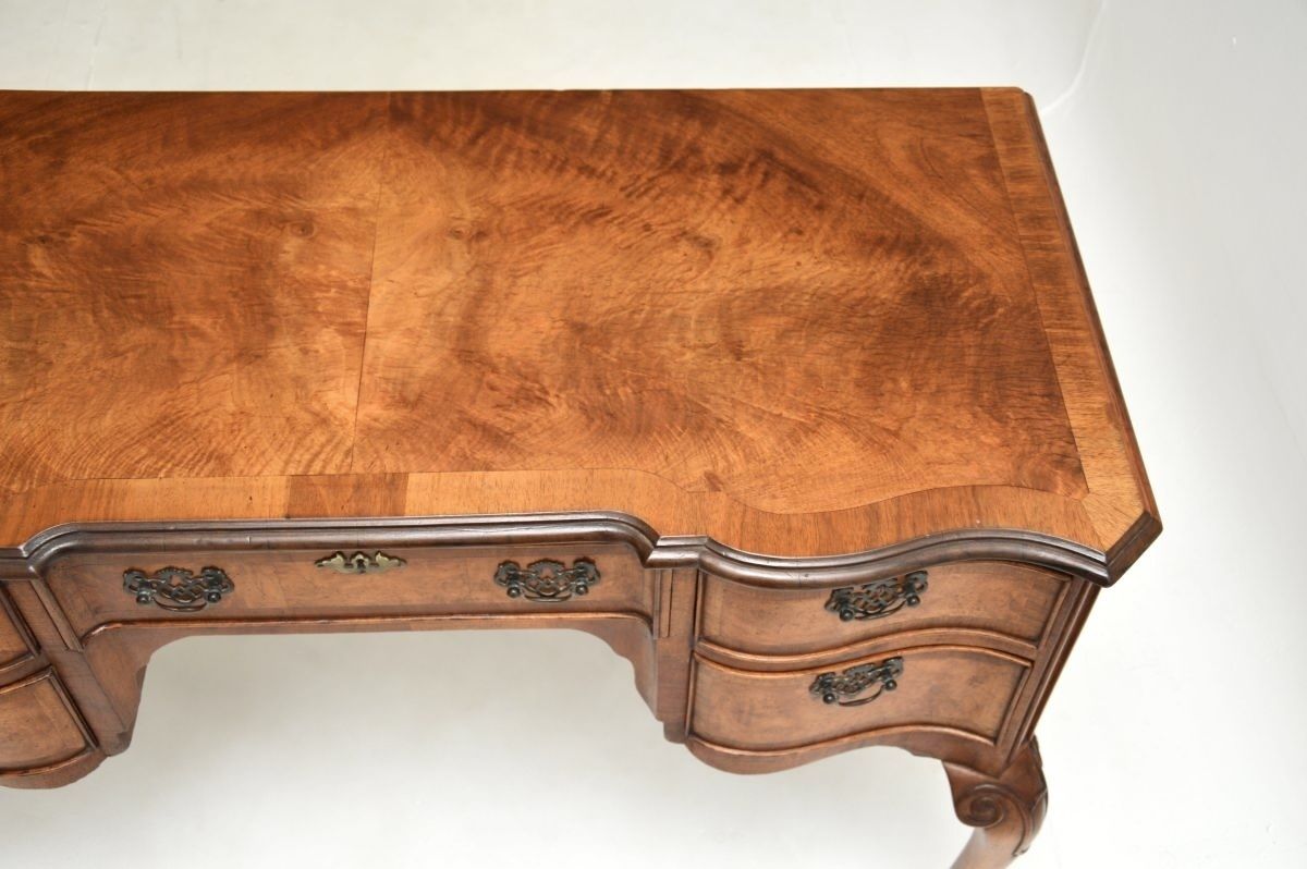 photo for sale Antique Figured Walnut Queen Anne Style Desk