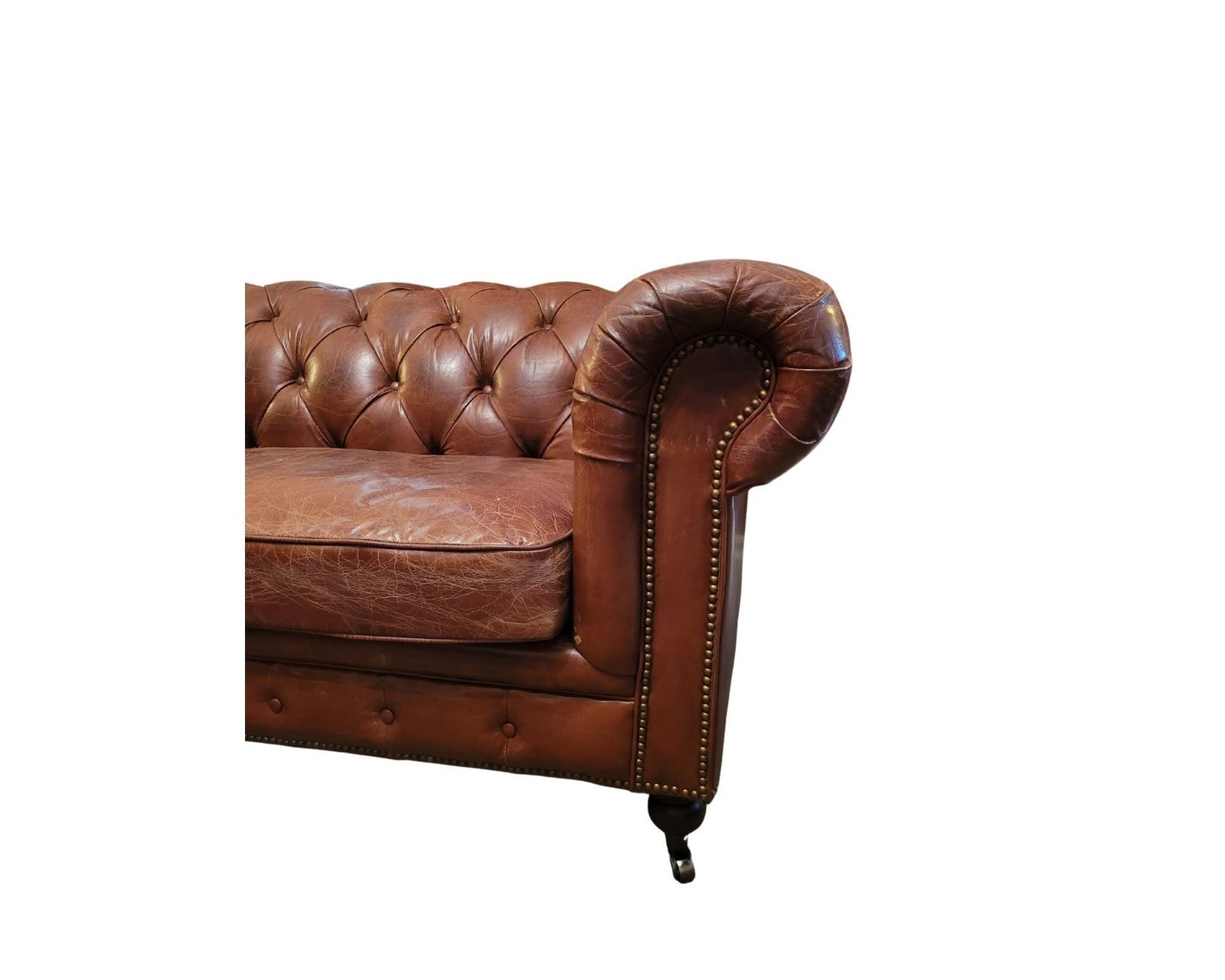 Vintage Style Leather Chesterfield Sofa photo 2995.4845