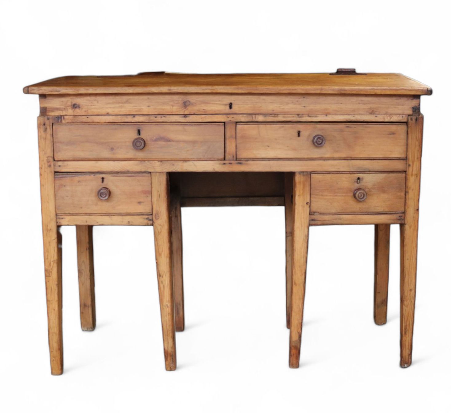 Victorian Antique Pine Clerks Desk Sloped Top Standing Desk photo furniture