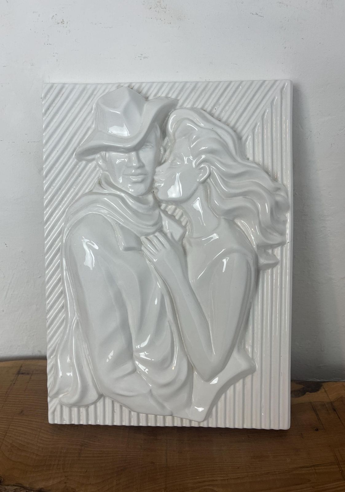 photo vinterior Retro Ceramic Wall Plaque, Pop Art Design, Swedish Artist, Ewa Jarenskog, For Jie Gantoft