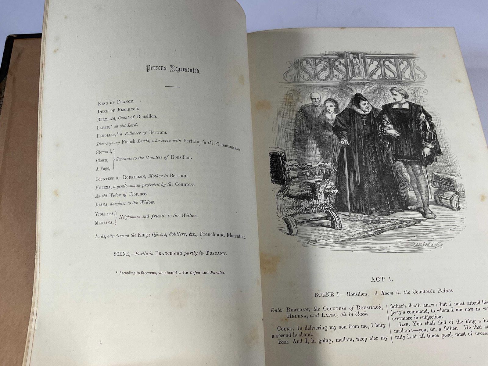 photo vintage Antique Book Set, 'The Works Of Shakespeare' Edited By Chess Master Howard Staunton 1861, 3 Volumes