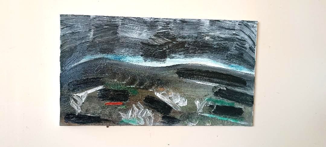 Abstract Painting Oil On Canvas Simone Ciani 80x50 Cm photo furniture
