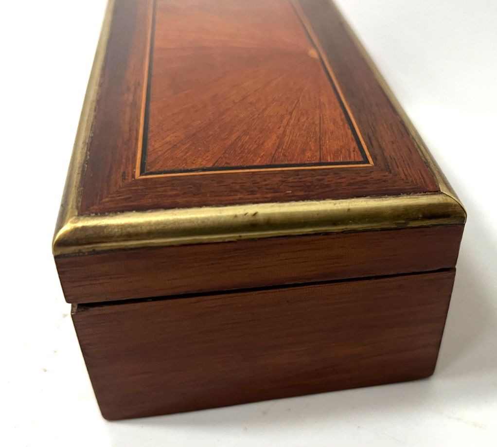 Napoleon Mahogany Jewelry Box 20th Century photo vinterior