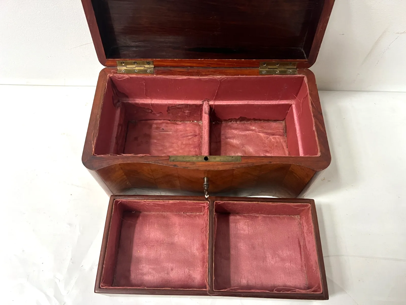 Napoleon Jewelry Box In Veneer Marquetry 19th Century photo vinterior