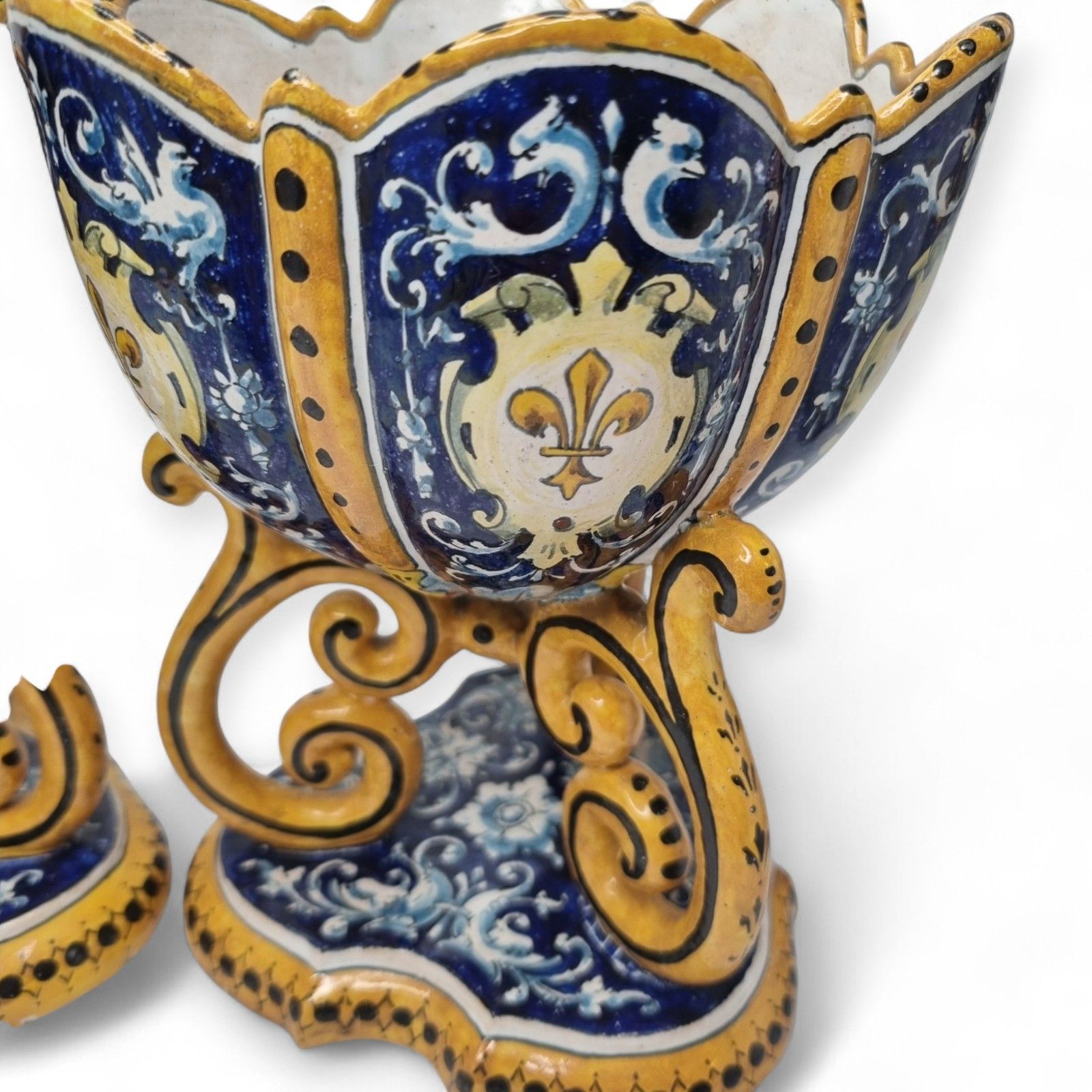 photo furniture Josaphat Tortat Blois 18th Century French Mantel Urn Cups Antique Stoneware