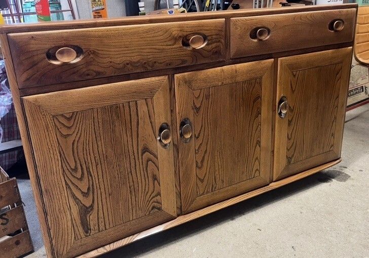 Vintage Mid Century Ercol 507 Elm Sideboard Restored photo for sale