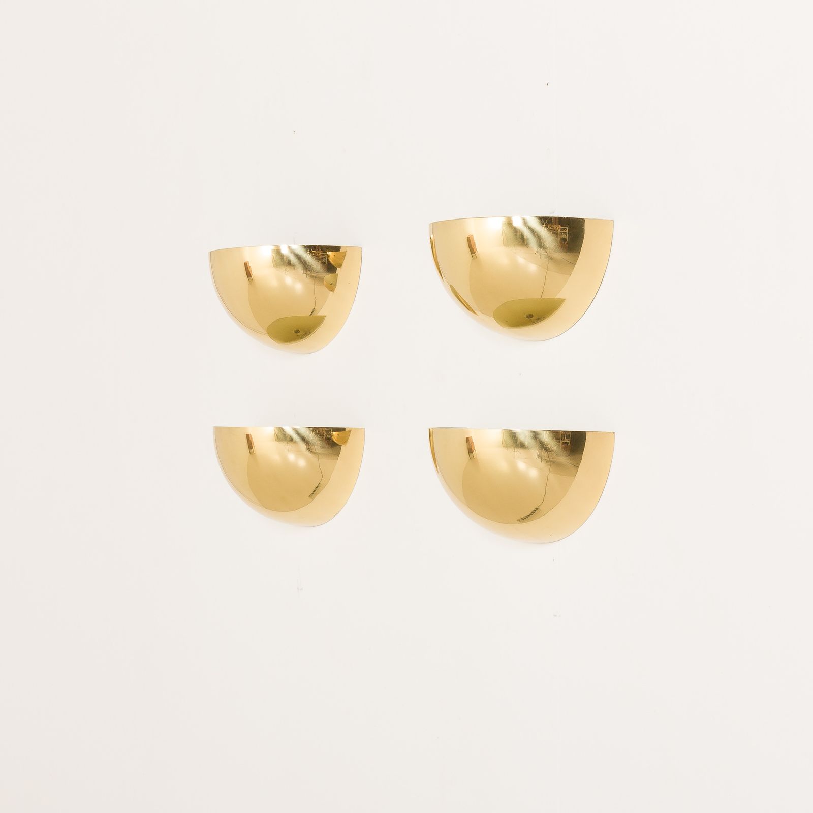 Italian Space Age Brass ‘Quebec’ Sconces By Gilla Giani For Tronconi, Set Of 2, 1980s. photo vintage
