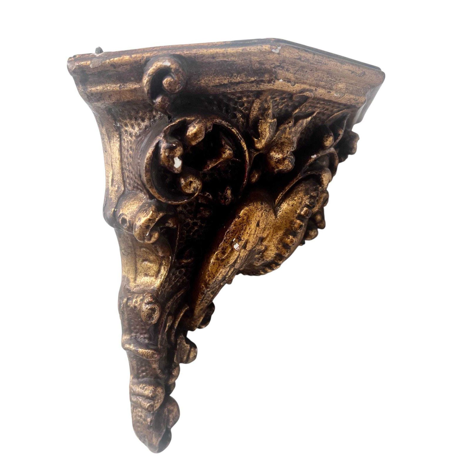Antique Gilt Plaster Dragon Plinth Bracket Mythical Beast Floral Decoration Home Decor Country House Decor photo 68.0