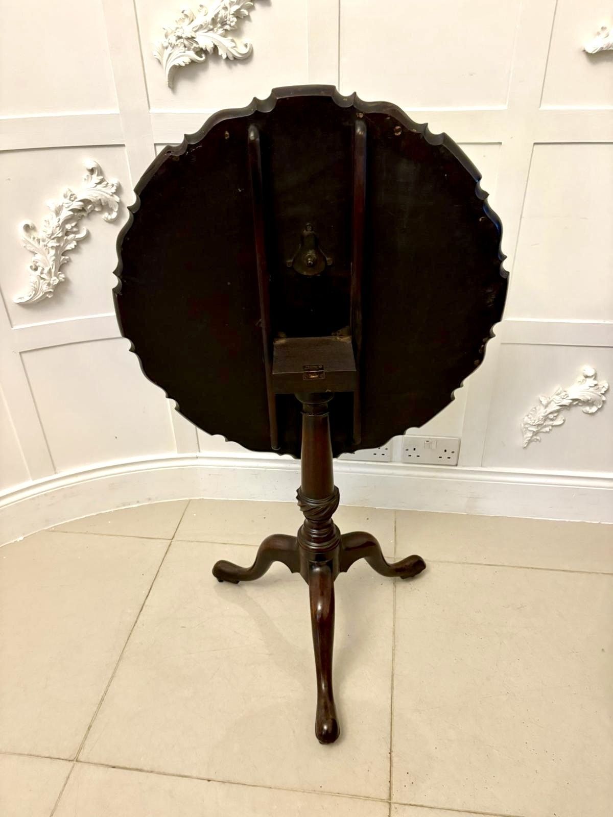 photo for sale Antique 18th Century Quality Chippendale Mahogany Tilt Top Tripod Table