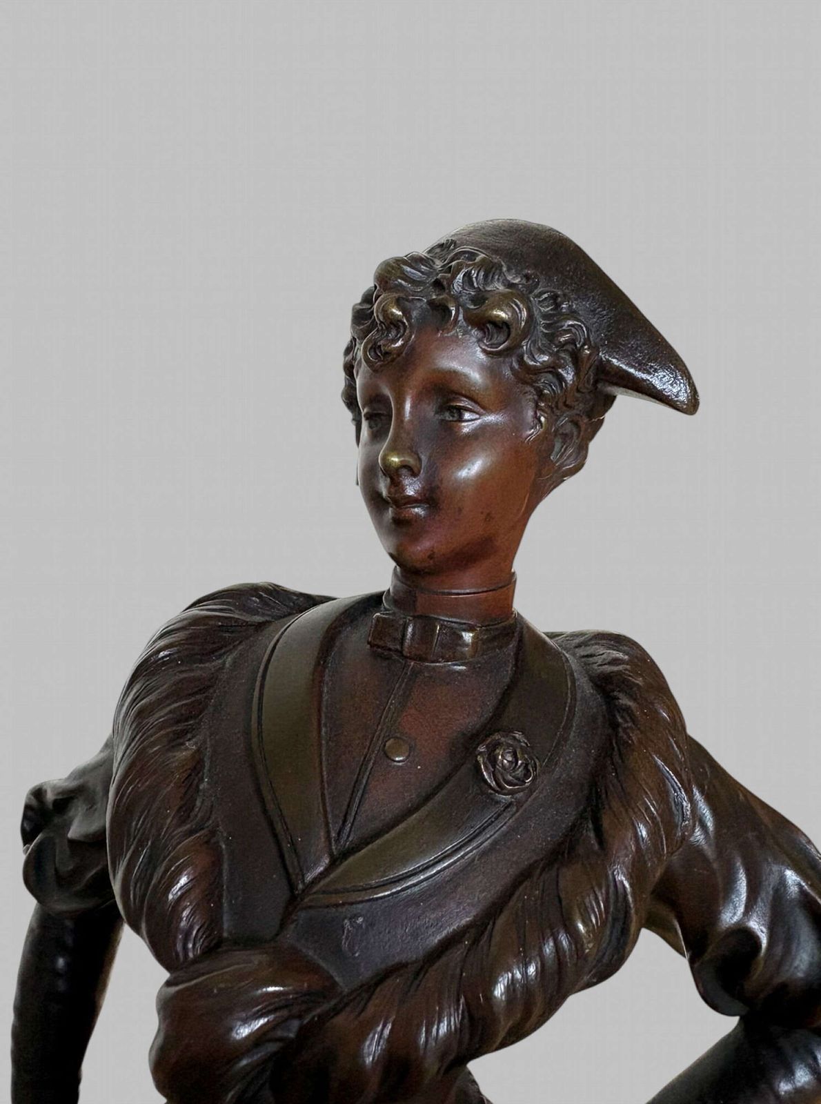 Sylvain Kinsburger   Bronze  Young Lady In Costume C1910 photo Art