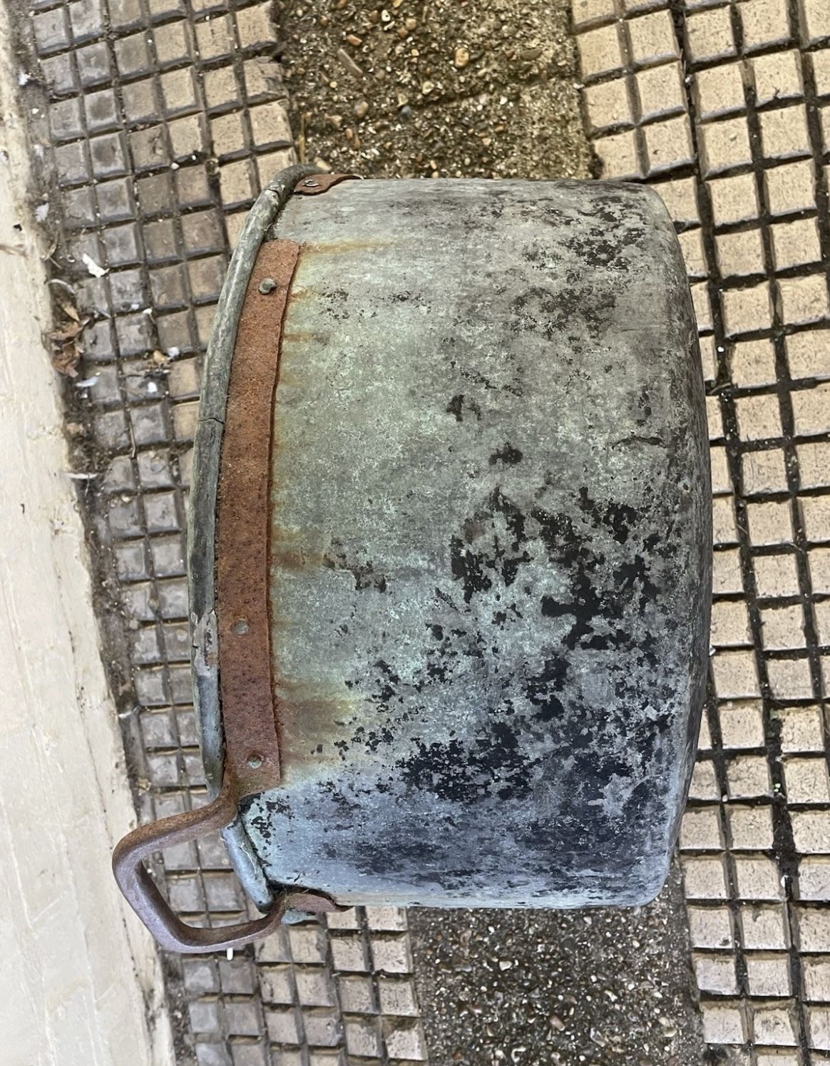 Large Copper Cheese Vat / Cauldron / Garden Planter 61cm Diameter photo for sale