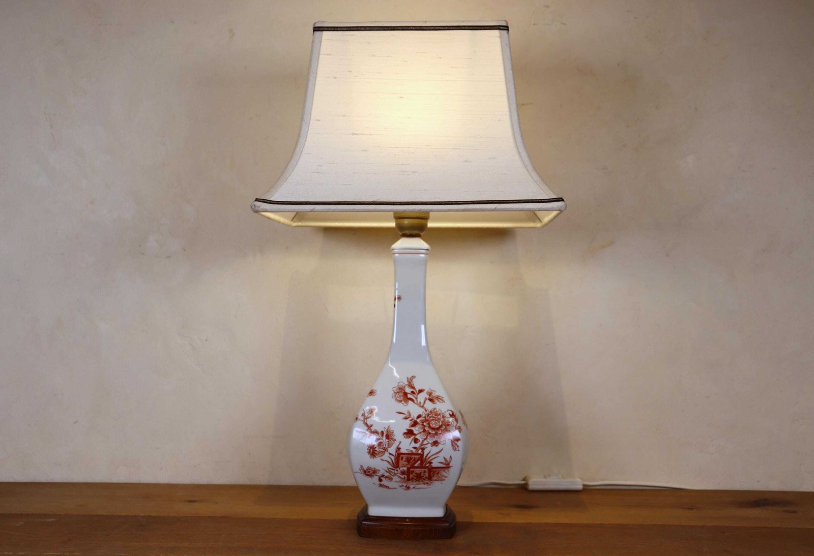 Portugese Chinoiserie Asian Style Vintage Porcelaine Table Or Desk Lamp (St.249) photo furniture