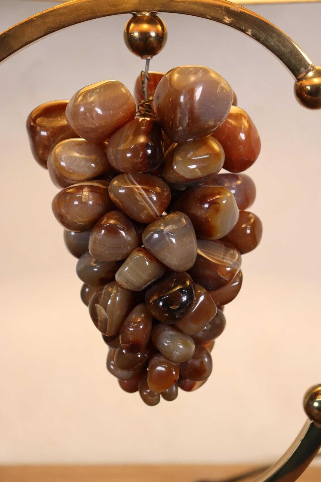 Hollywood Regency Vintage Design Table Desk Gemstone Grape Fruit 1970's Lamp In The Manner Of Willy Rizzo Or Willy Daro (St.241) photo buy