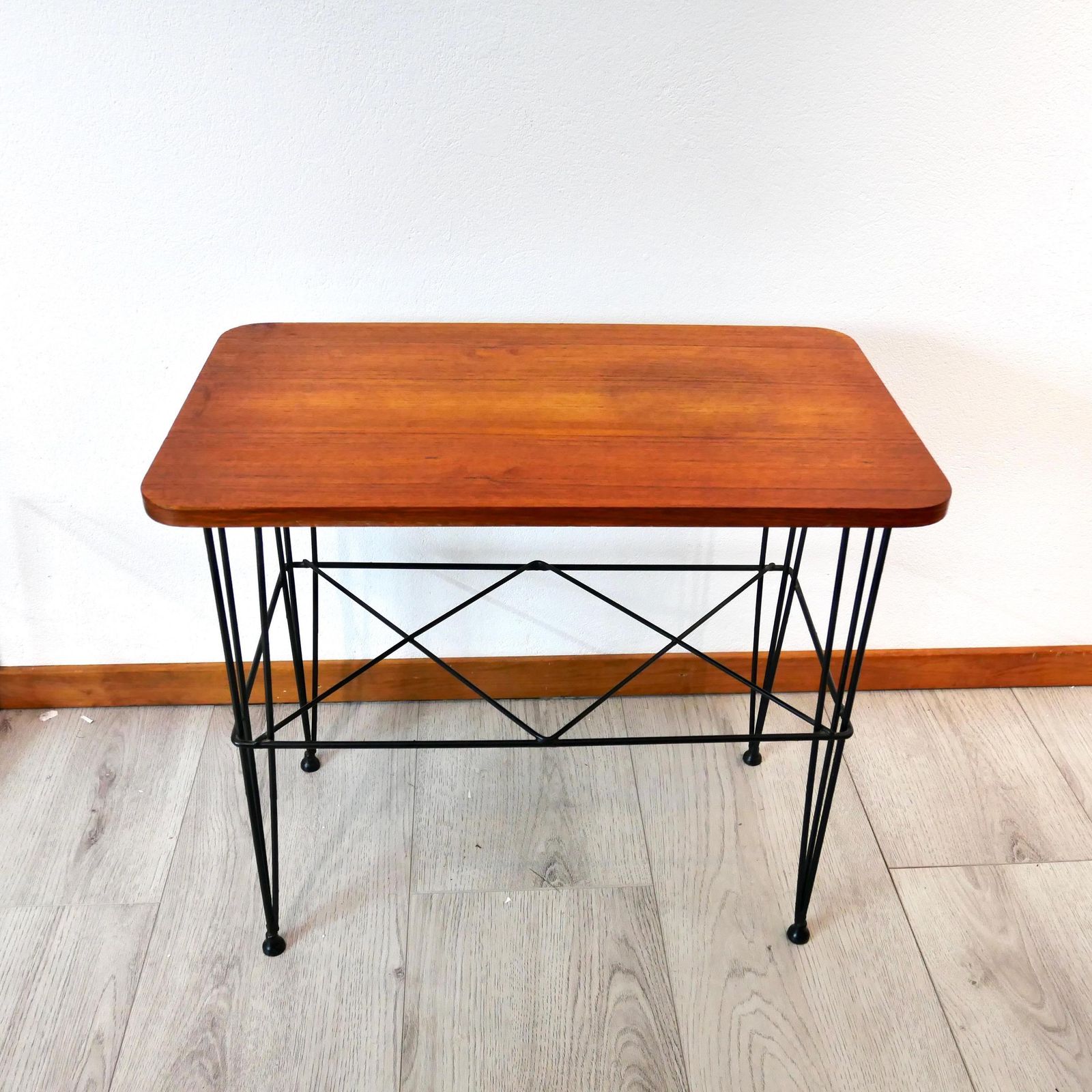 Mid Century Teak Wood Side Table – 1970s Scandinavian Furniture photo furniture