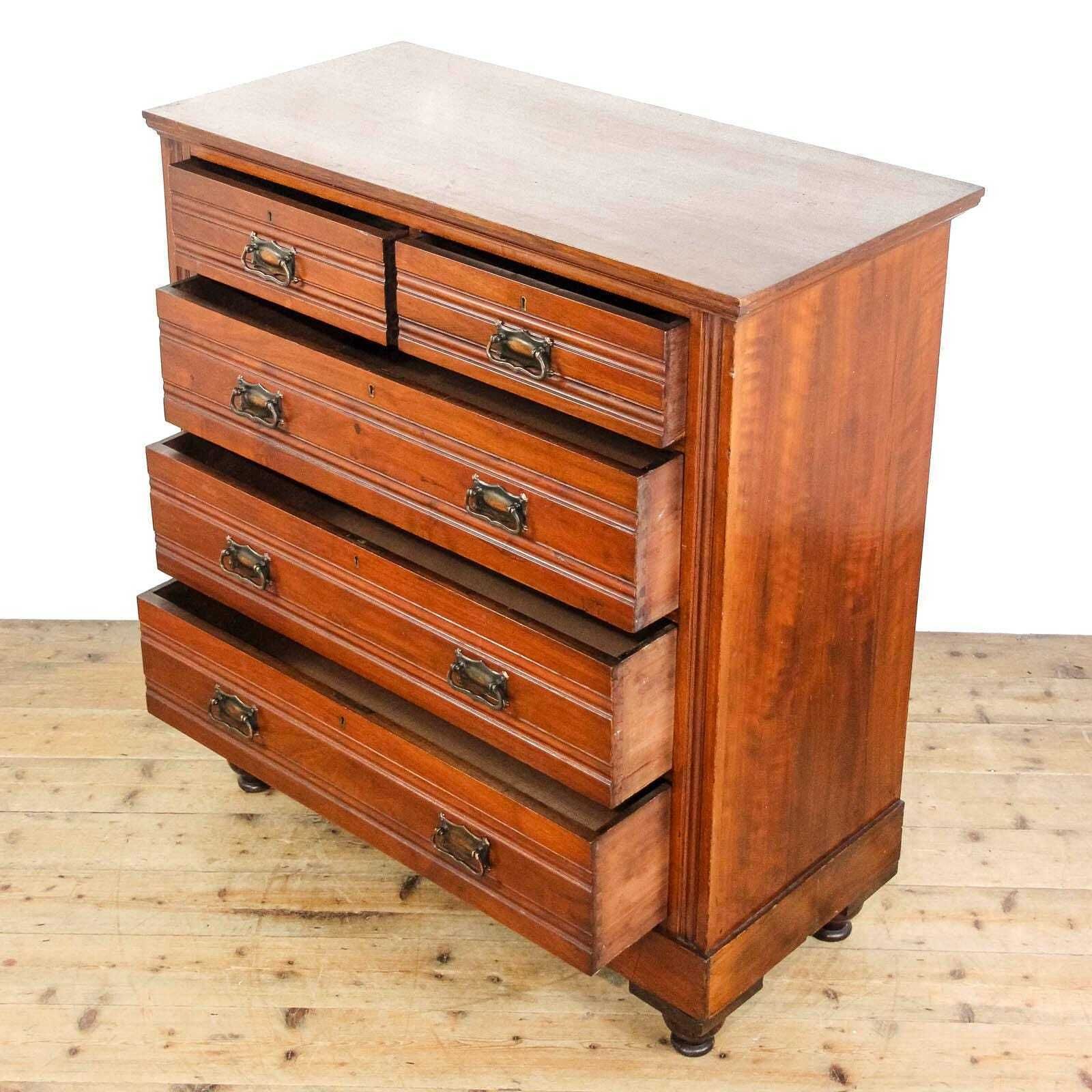Antique Edwardian Mahogany Chest Of Drawers | Antique Storage | Bedroom Drawers | Antique Chest Of Drawer (M 6460) photo vinterior