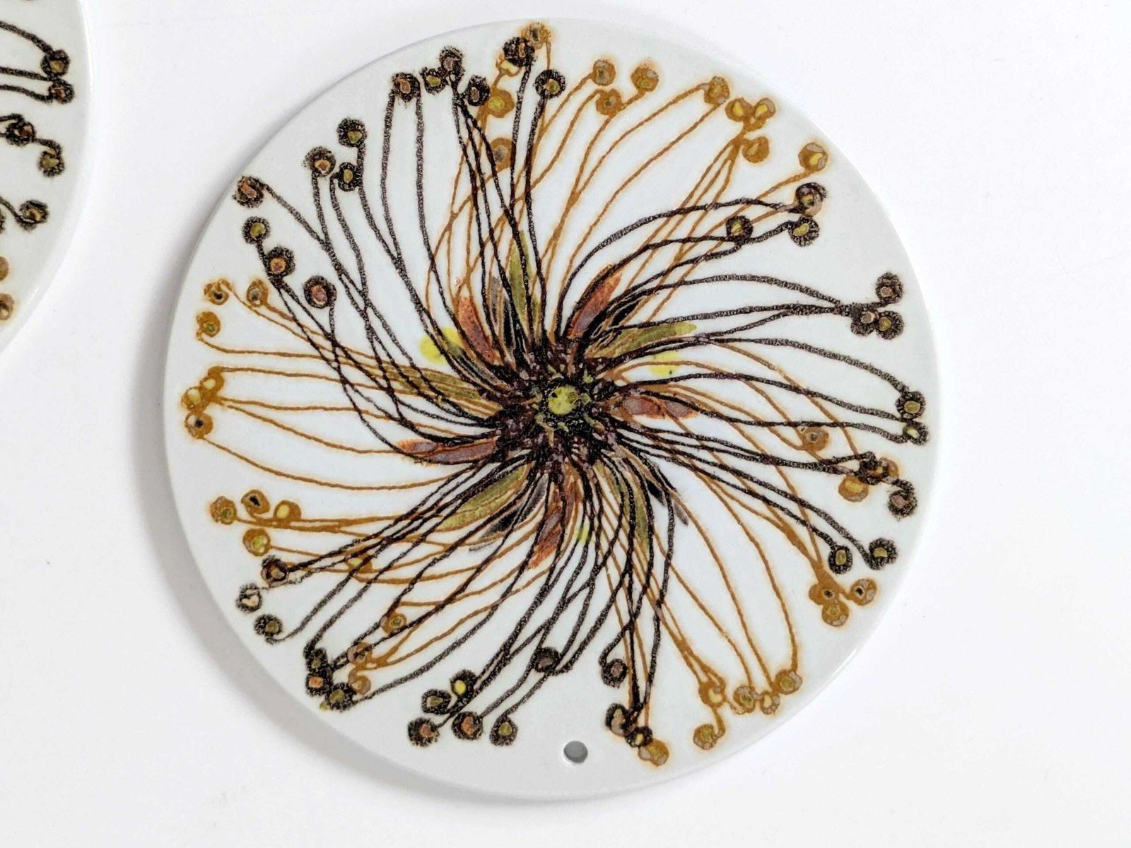 Set Of 2 Royal Copenhagen Fajance Baca Plates Or Trivets: 1970s Danish Design photo Home Decor