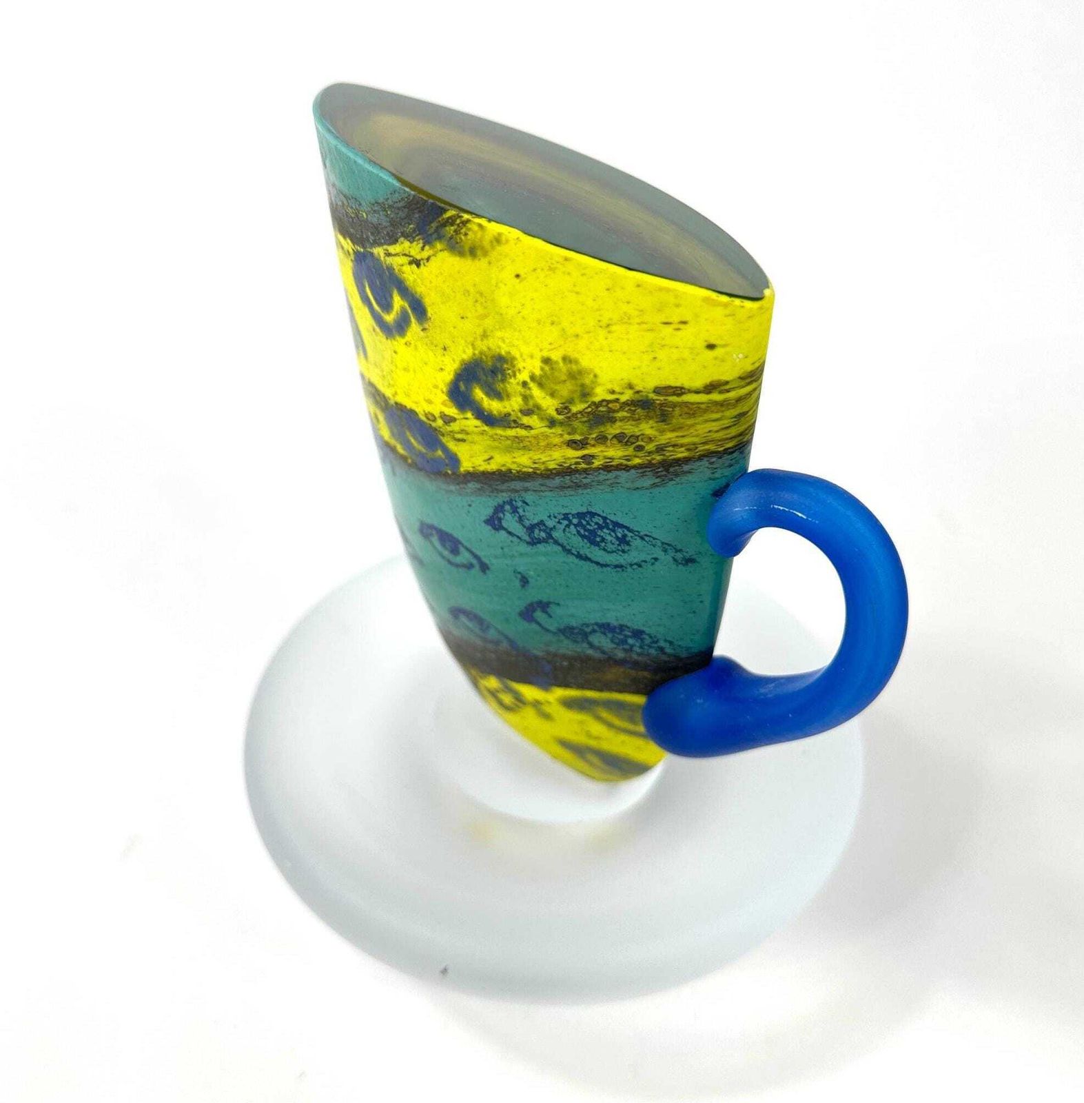 Kosta Boda Teacup Sculpture – Kjell Engman Signed Swedish Art Glass, 1980s Collectible photo 498.0