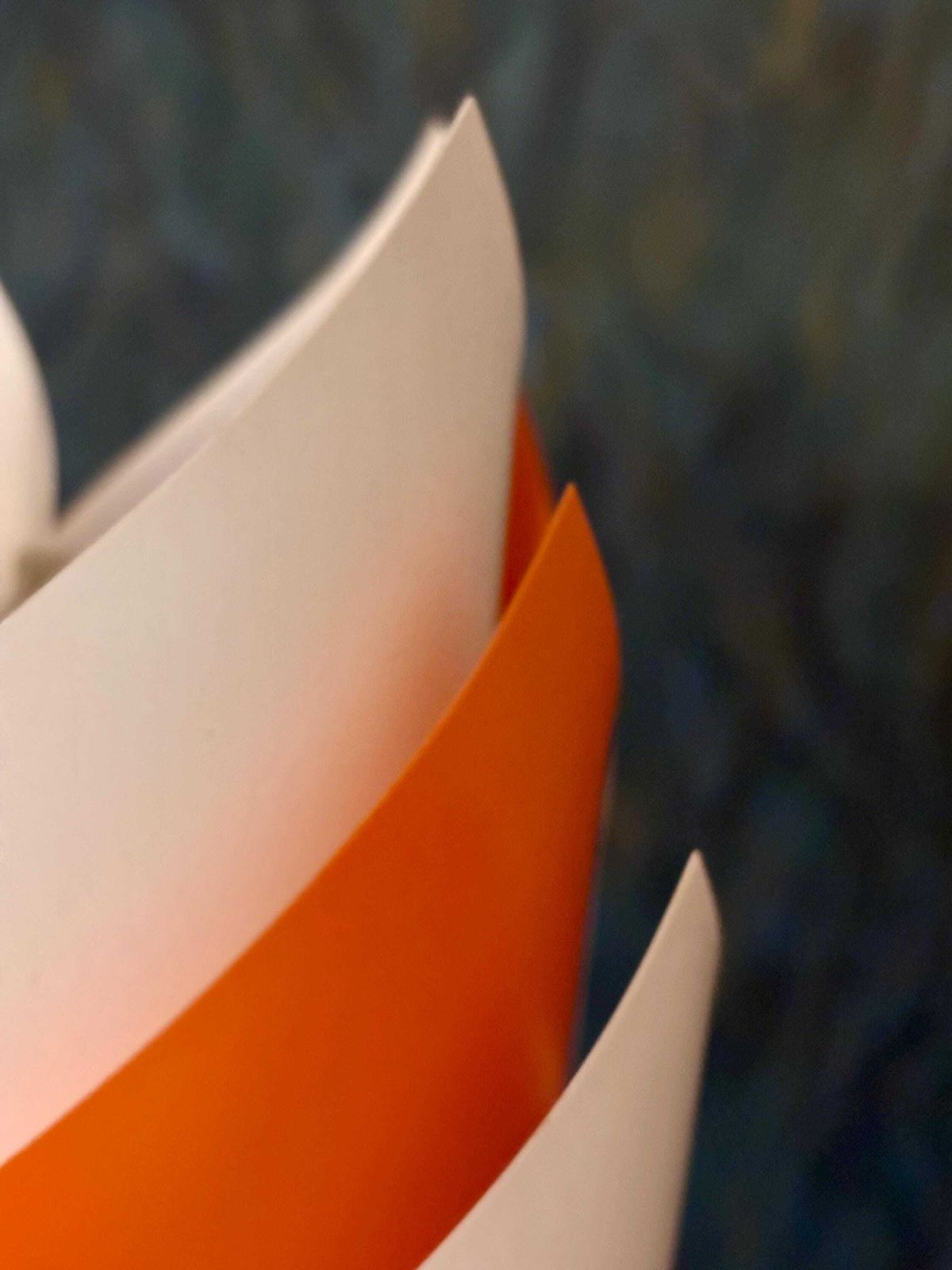 Ballet Pendant Lamp, Orange And White, By Lars Schiøler For P.J. Høyrup photo buy