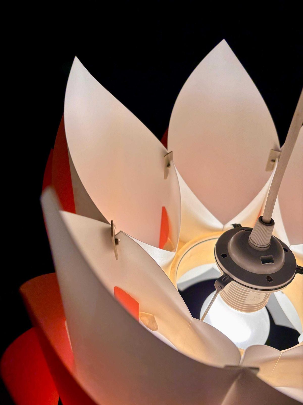 photo vinterior Ballet Pendant Lamp, Orange And White, By Lars Schiøler For P.J. Høyrup