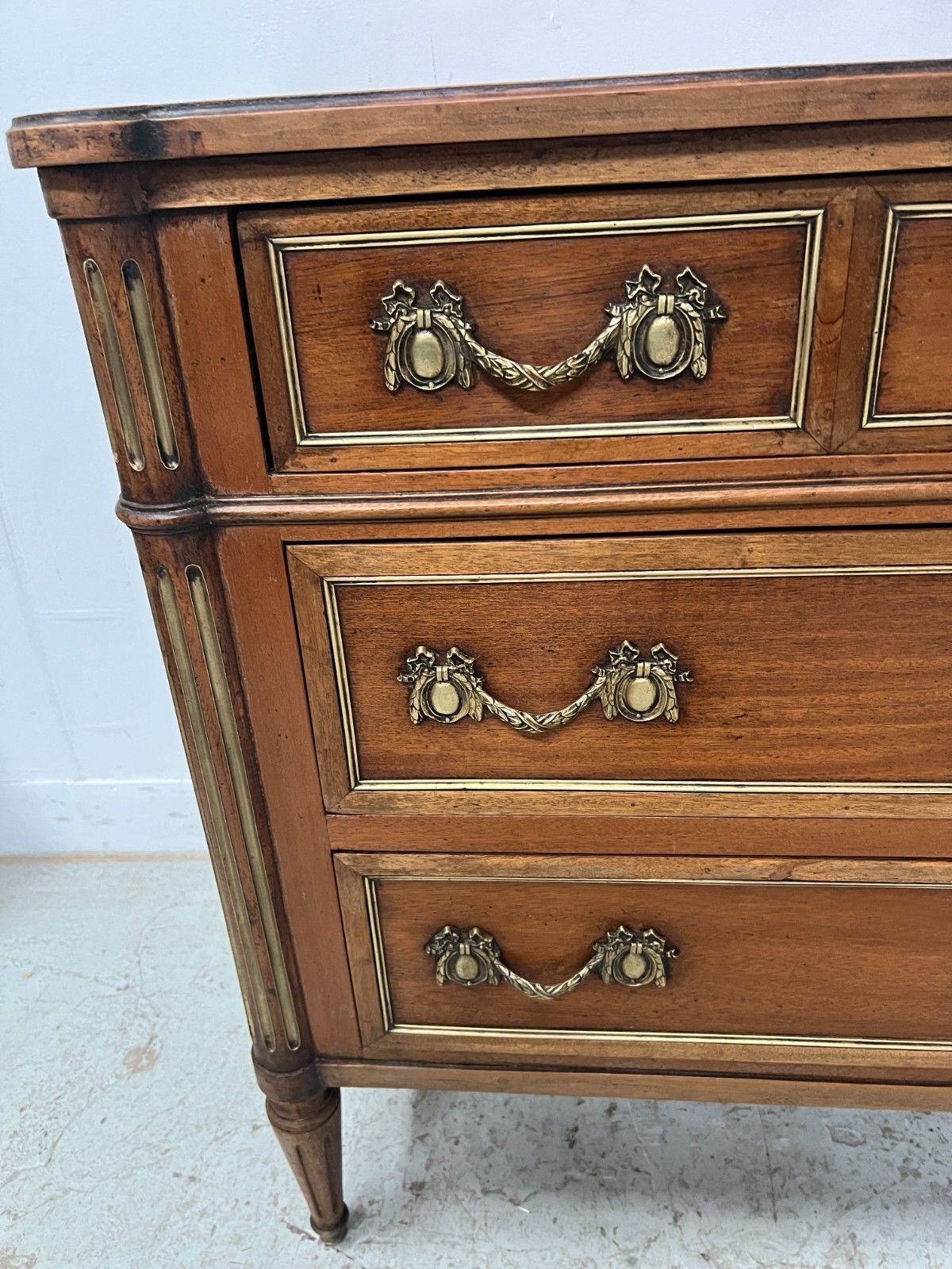 Louis XVI Style Mahogany Chest Of Drawers 19th Century photo Furniture
