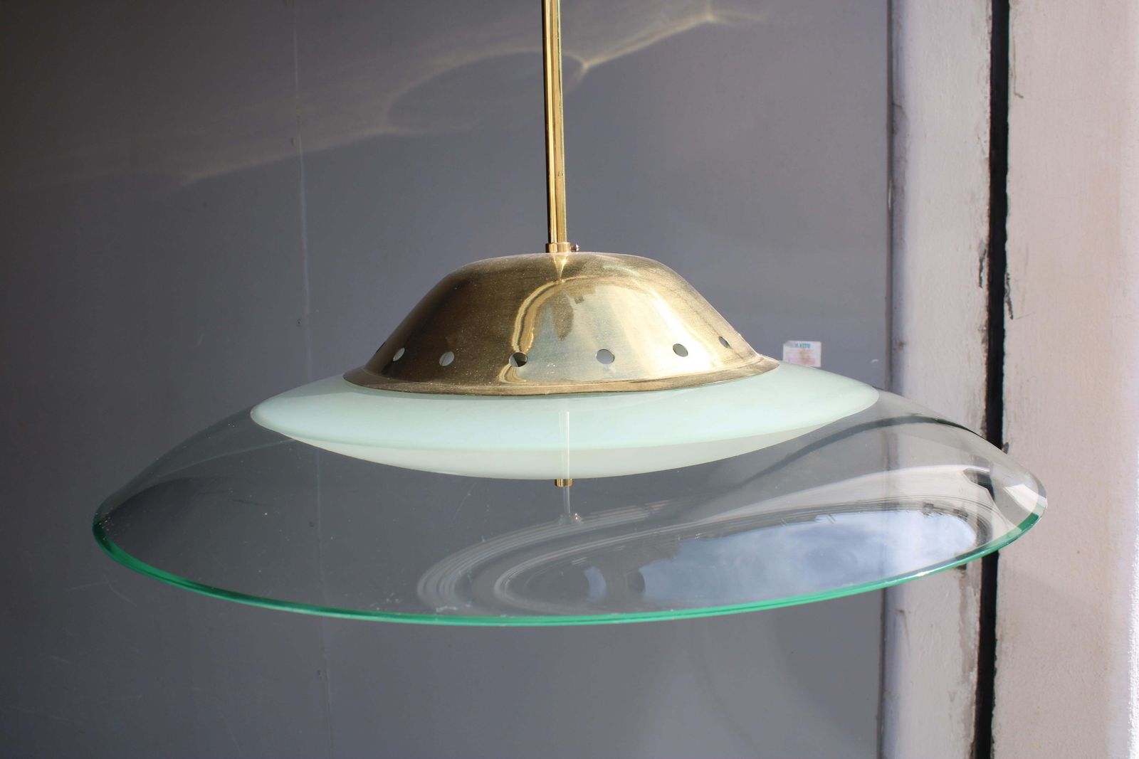 Flying Saucer Chandelier Ufo Fontana Arte Pietro Chiesa 1950 photo 4860.0