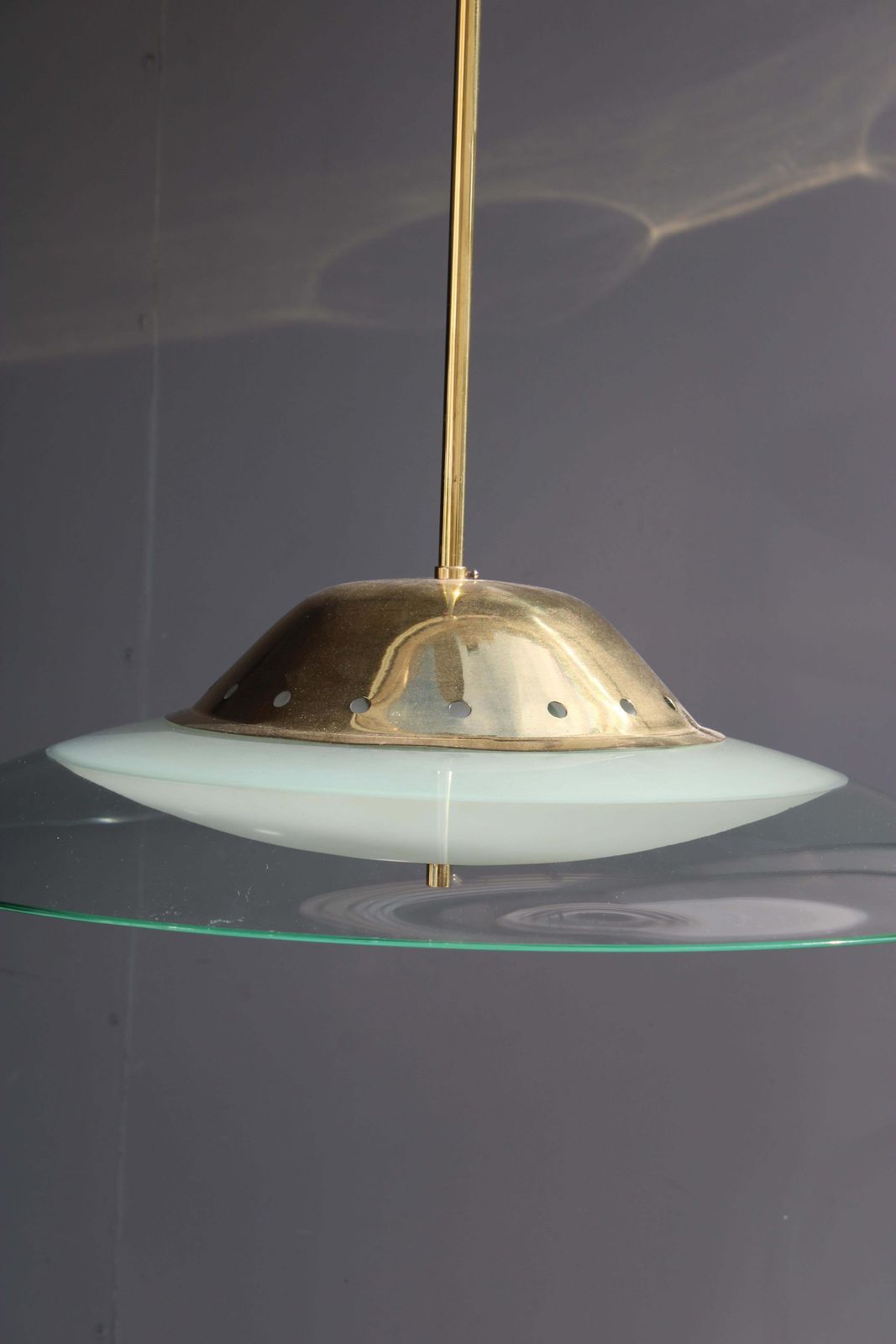 photo buy Flying Saucer Chandelier Ufo Fontana Arte Pietro Chiesa 1950