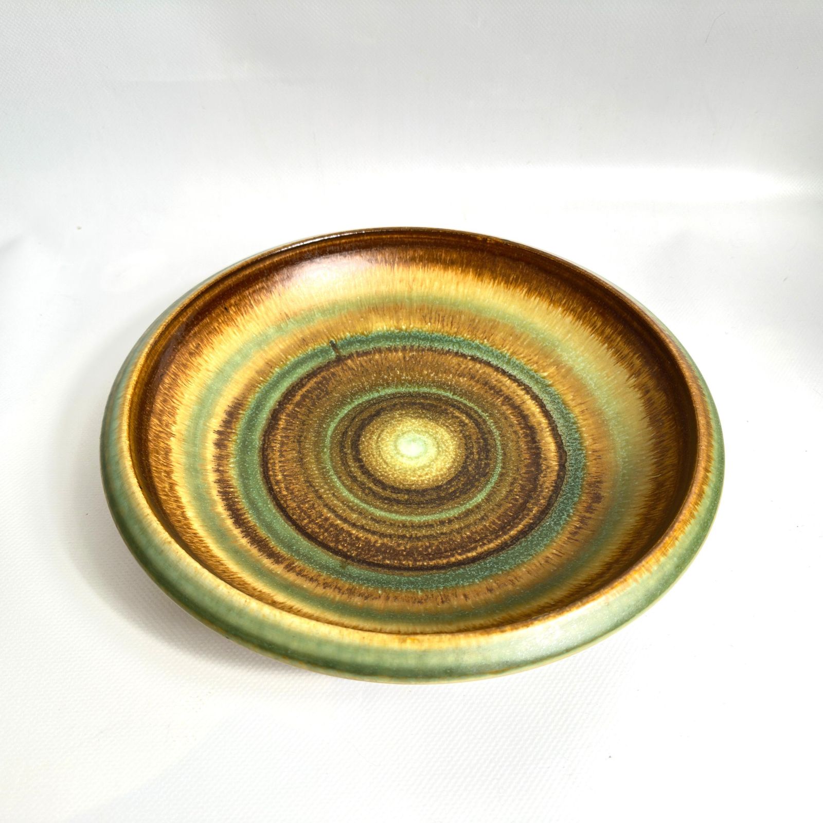 Scandinavian Mid Century Pottery Bowl By Höganäs Keramik – Brown Green Glaze, 1970s photo furniture