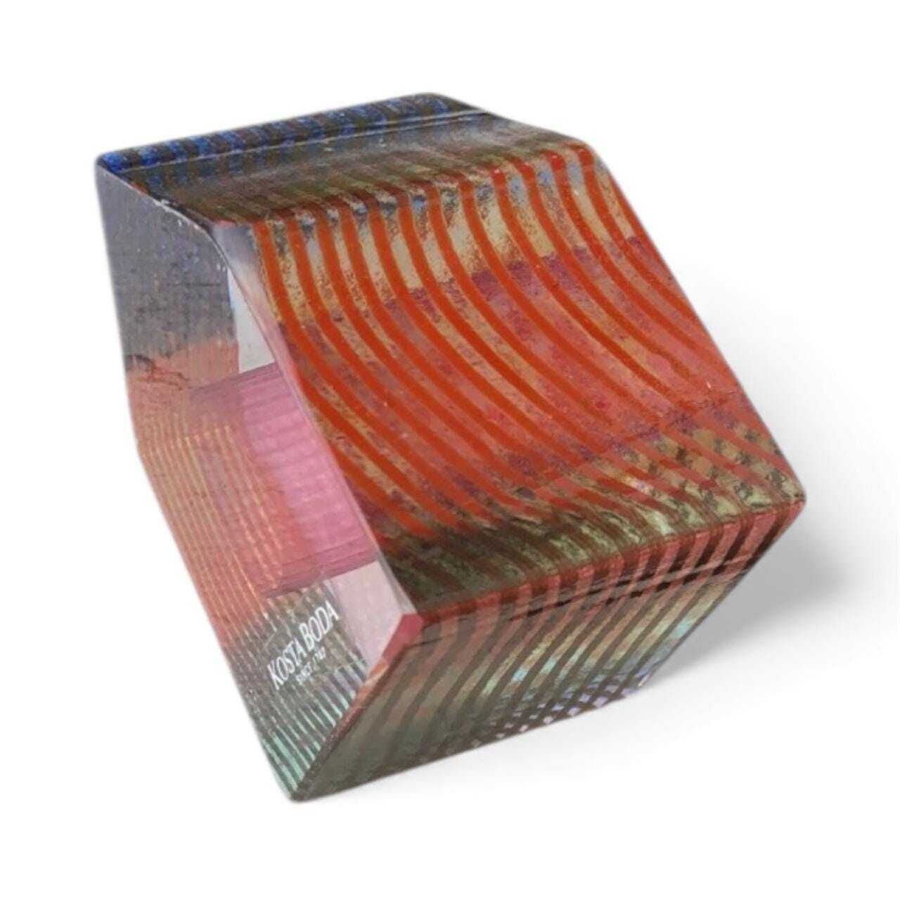 Kosta Boda Miniature Art Glass Sculpture House "Country Living" Paperweight By Bertil Vallien photo for sale