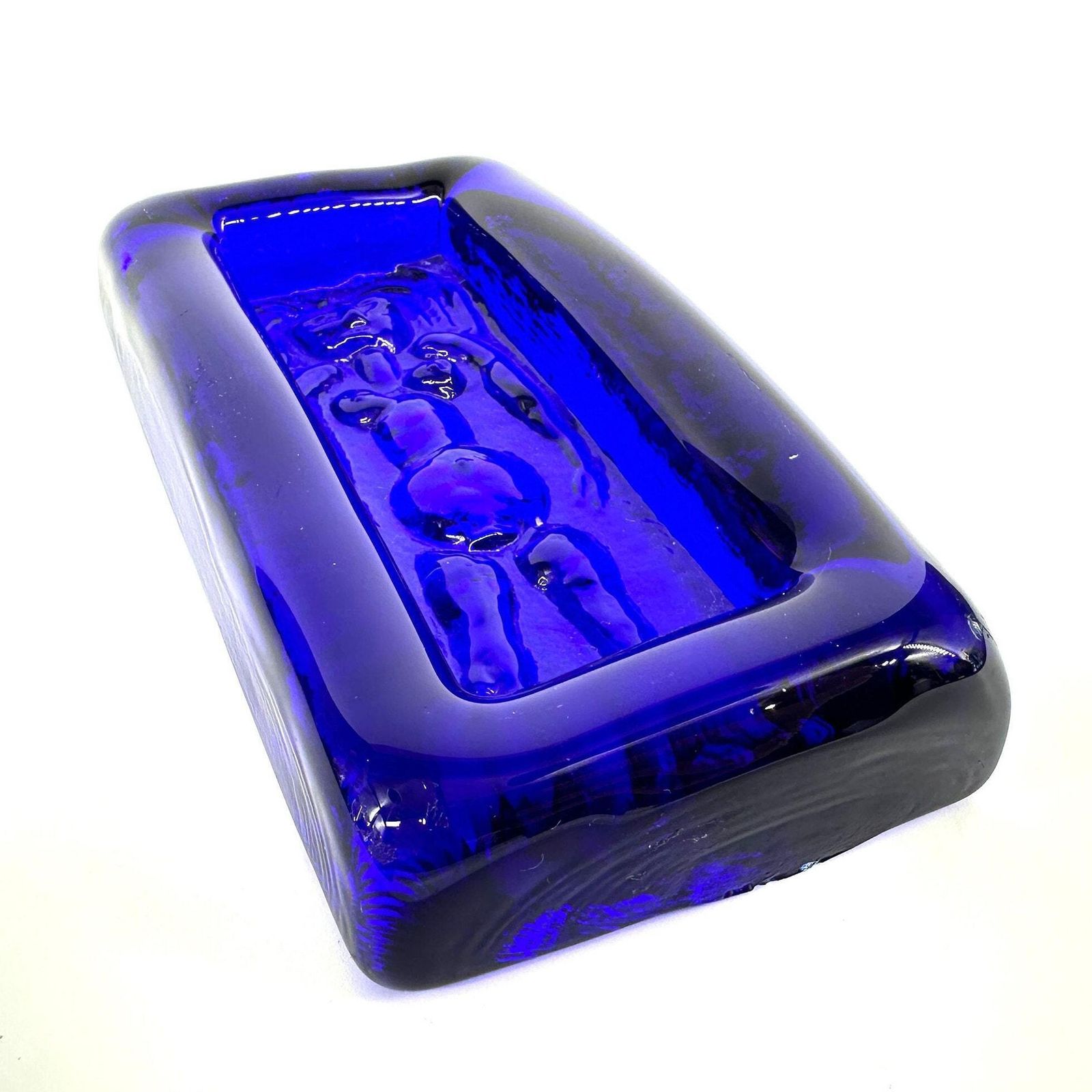 photo for sale Scandinavian Art Glass – Erik Höglund For Kosta Boda, Cobalt Blue Nude Design