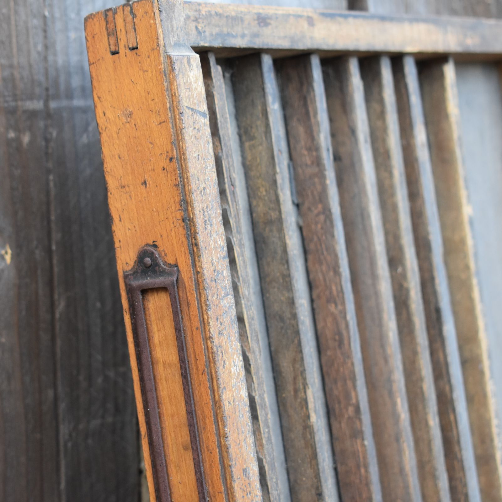 Antique Rare Slatted Letterpress Printers Drawer Tray Adjustable Wall Display photo Art