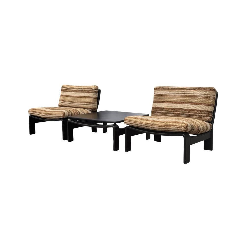 photo furniture Lounge Set With Coffee Table By Carl Straub, Germany, 1970s, Set Of 3